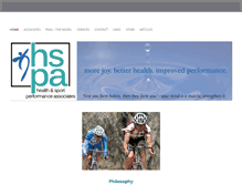 Tablet Screenshot of healthandsportperformance.com